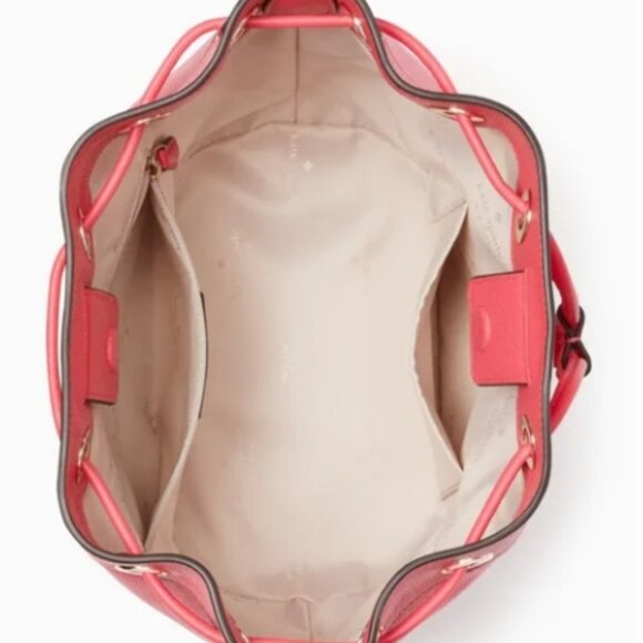 Kate Spade Rosie Canvas Large Bucket Bag Pink Peppercorn NWT! - Picture 4 of 12